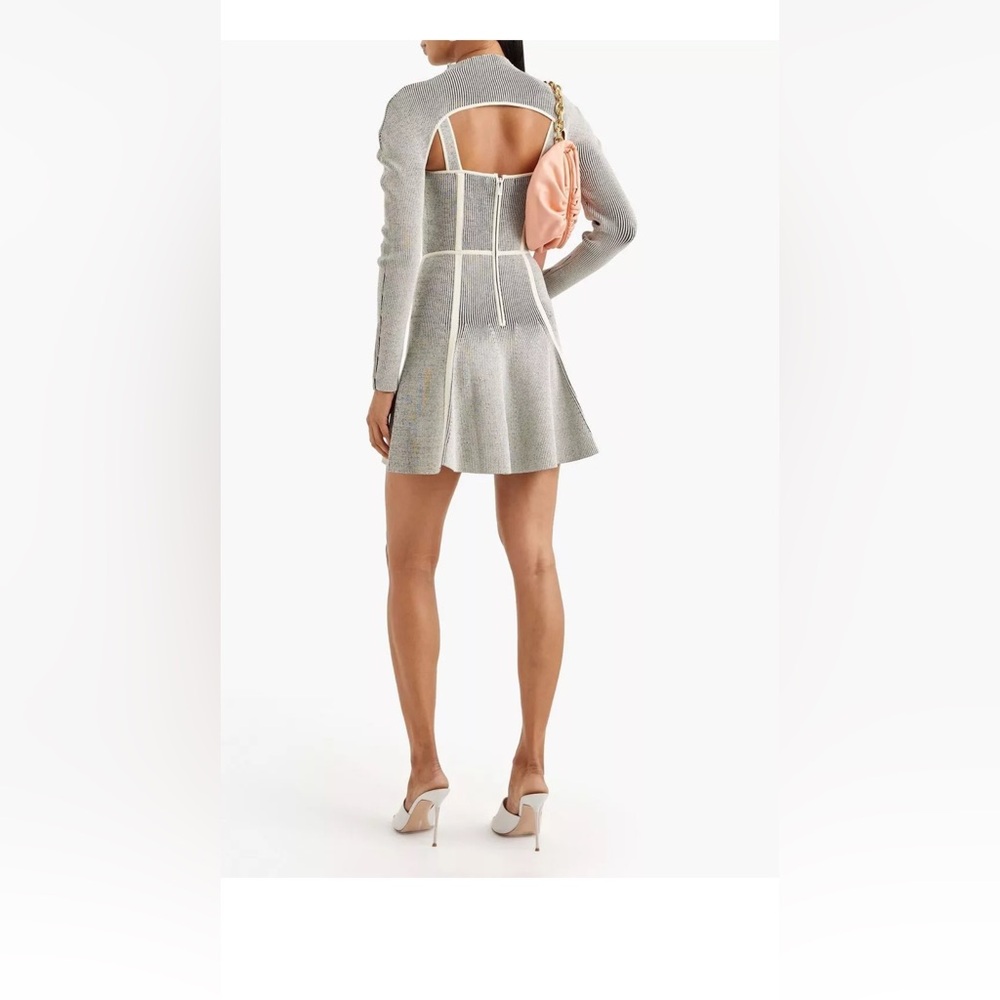 Dion Lee Stirrup Corset Ribbed-knit Mini Dress Size m